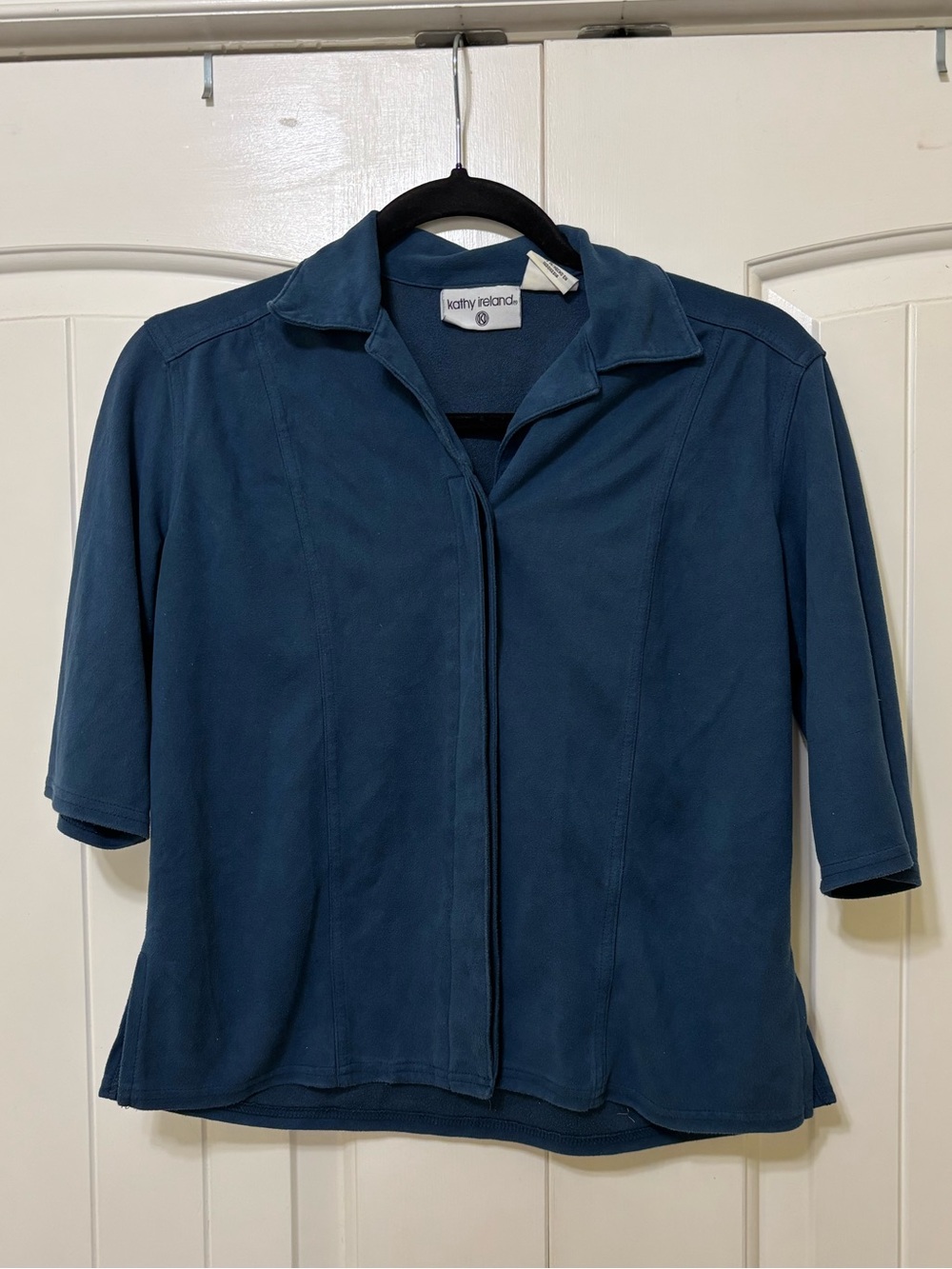 Vintage Kathy Ireland button down short sleeve shirt sz M